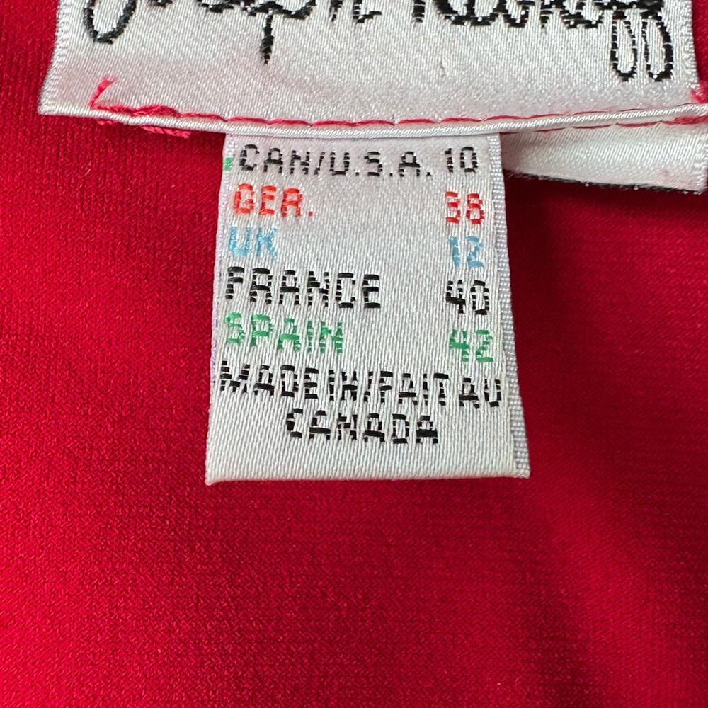 Joseph Ribkoff Vibrant Red Zip-Up Top - Picture 4 of 6
